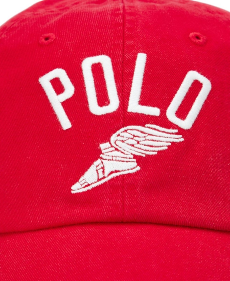 Кепка с логотипом Polo Ralph Lauren бейсболка 1159815197 (Красный One size)