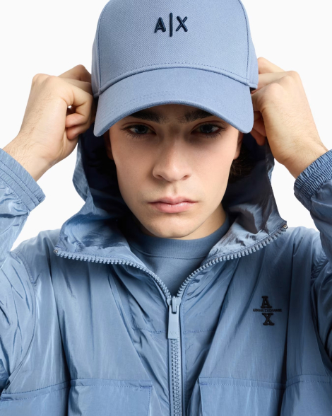 Стильная кепка Armani Exchange бейсболка с логотипом 1159831830 (Синий One size)