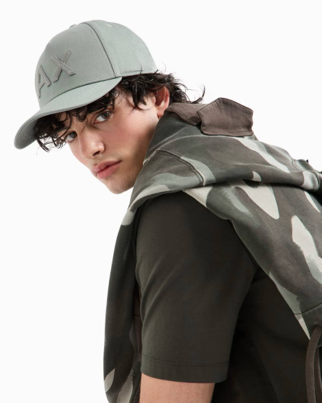 Стильна кепка Armani Exchange бейсболка із логотипом 1159833535 (Зелений One size)