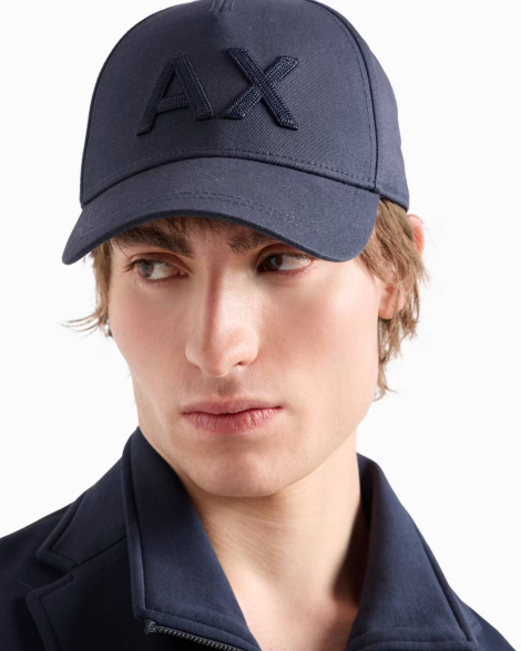 Стильная кепка Armani Exchange бейсболка с логотипом 1159835492 (Синий One size)