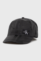 Бейсболка с логотипом Calvin Klein гладкая кепка 1159779799 (Черный, One size)