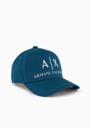 Стильна кепка Armani Exchange бейсболка з логотипом 1159812611 (Білий/синій, One size)