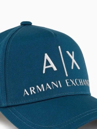 Стильна кепка Armani Exchange бейсболка з логотипом 1159812611 (Білий/синій, One size)