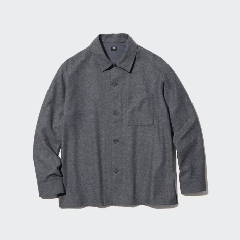 Куртка-сорочка Uniqlo на ґудзиках 1159796941 (Сірий, XL)
