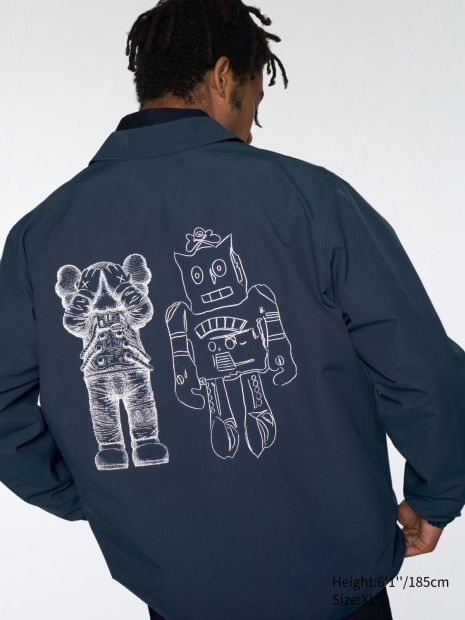 Куртка-сорочка KAWS + Warhol UT від UNIQLO на кнопках 1159834013 (Синій M)