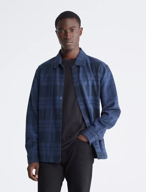 Куртка-рубашка Calvin Klein фланелевая 1159834143 (Синий XXL)