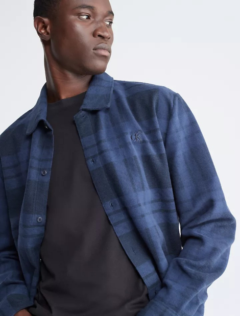 Куртка-рубашка Calvin Klein фланелевая 1159834143 (Синий XXL)