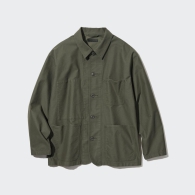 Куртка-рубашка Uniqlo на пуговицах 1159795700 (Зеленый, L)