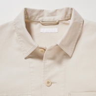 Куртка-рубашка Uniqlo на пуговицах 1159795705 (Бежевый, L)