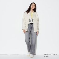 Куртка-рубашка Uniqlo на пуговицах 1159814825 (Молочный XL)