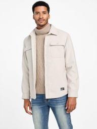 Мужская куртка-рубашка GUESS утепленная на меху 1159836350 (Бежевый XL)