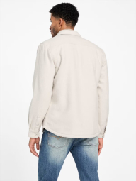 Мужская куртка-рубашка GUESS утепленная на меху 1159836350 (Бежевый XL)