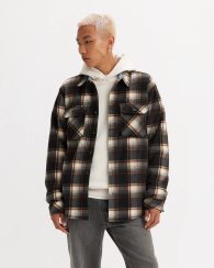 Мужская флисовая куртка-рубашка Levi's утепленная на меху 1159836978 (Разные цвета XXL)