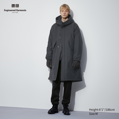 Длинная куртка HEATTECH UNIQLO 1159802021 (Серый, L)