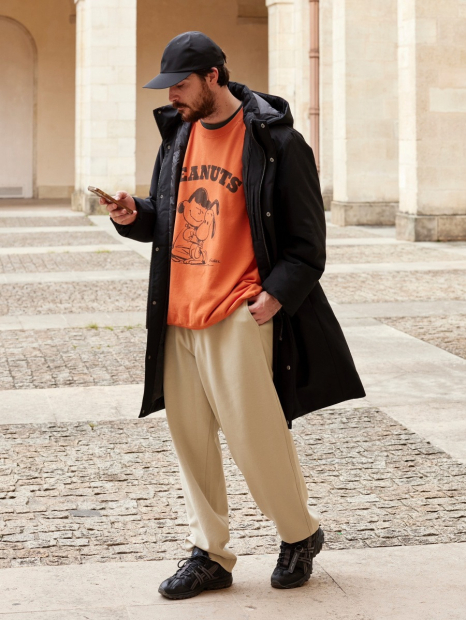 Мужская теплая куртка UNIQLO с капюшоном 1159834050 (Черный 3XL)