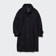 Теплое длинное пальто UNIQLO балмакаан 1159800136 (Черный, L)