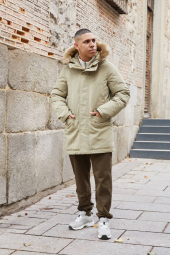 Ультратеплый пуховик UNIQLO куртка с капюшоном 1159833004 (Зеленый 3XL)
