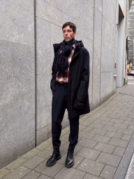 Мужская теплая куртка UNIQLO с капюшоном 1159833255 (Синий XXL)