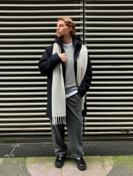 Мужская теплая куртка UNIQLO с капюшоном 1159833255 (Синий XXL)
