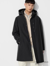 Мужская теплая куртка UNIQLO с капюшоном 1159834050 (Черный 3XL)