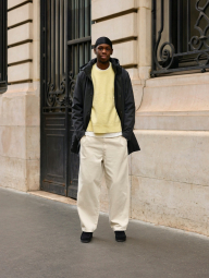 Мужская теплая куртка UNIQLO с капюшоном 1159834050 (Черный 3XL)