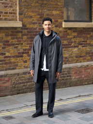 Мужская теплая куртка UNIQLO с капюшоном 1159835288 (Серый XXL)
