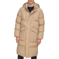 Мужская длинная куртка DKNY с капюшоном 1159837718 (Бежевый L)