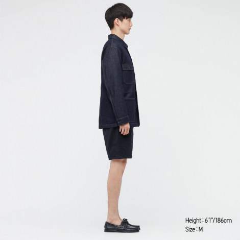 Мужская джинсовая куртка на пуговицах UNIQLO 1159761993 (Синий, S)