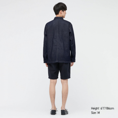 Мужская джинсовая куртка на пуговицах UNIQLO 1159761993 (Синий, S)