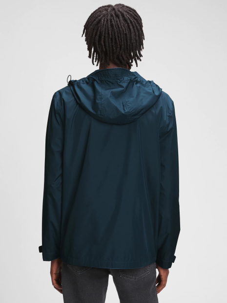 Ветровка мужская GAP легкая куртка с капюшоном 1159767194 (Синий, XL)