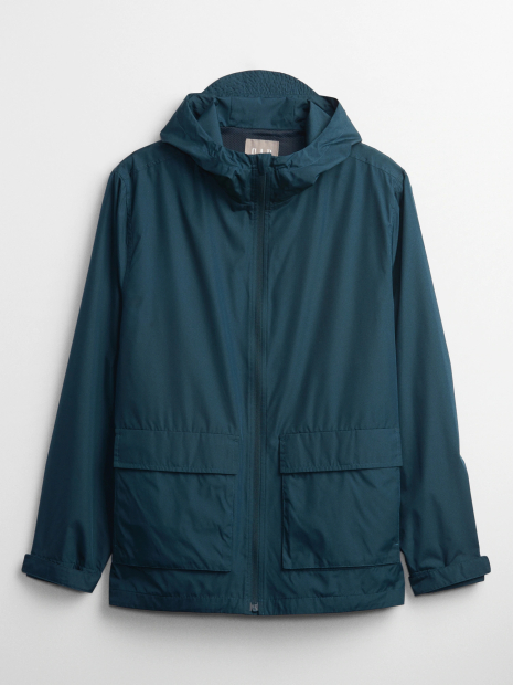 Ветровка мужская GAP легкая куртка с капюшоном 1159769202 (Синий, S)