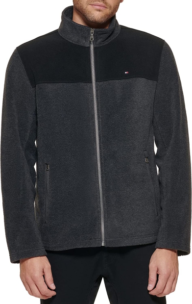 Мужская флисовая куртка Tommy Hilfiger 1159769158 (Серый/Черный, 3XL)