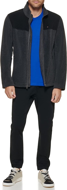Мужская флисовая куртка Tommy Hilfiger 1159768119 (Серый/Черный, L)