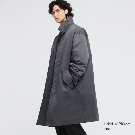 Мужская куртка UNIQLO тренч 1159766758 (Темно-серый, XL)