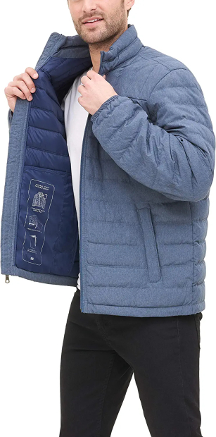 Мужская куртка Tommy Hilfiger пуховик на молнии 1159768255 (Синий, XXL)