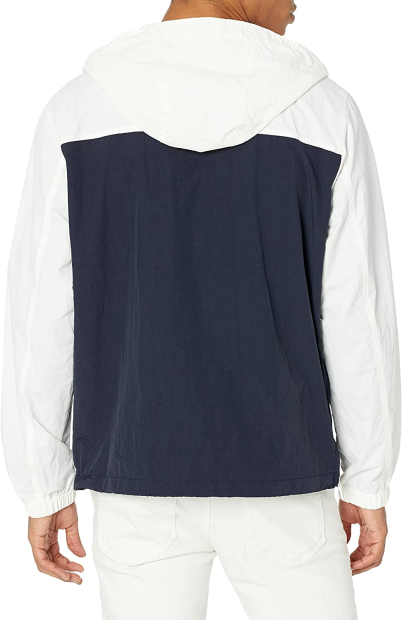 Чоловіча куртка-анорак Tommy Hilfiger з капюшоном оригінал 1159769399 (Білий/синій, XXL)