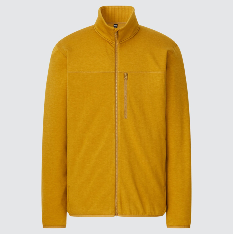 Флисовая куртка UNIQLO теплая кофта на молнии 1159775121 (Желтый, XXL)