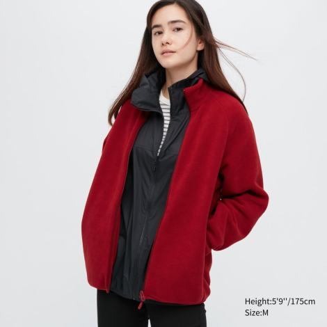 Флисовая куртка на молнии UNIQLO 1159776283 (Красный, S)