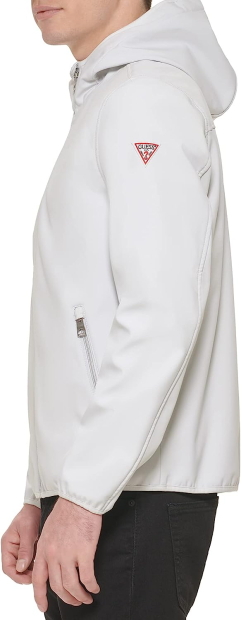 Мужская куртка GUESS на молнии Softshell 1159782996 (Белый, L)