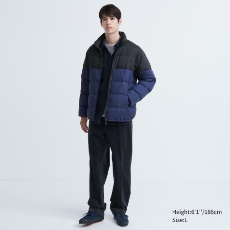 Сверхлегкий пуховик UNIQLO куртка 1159795545 (Синий, M)