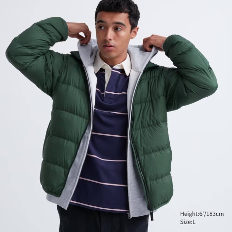 Сверхлегкий пуховик UNIQLO куртка 1159796633 (Зеленый, 3XL)