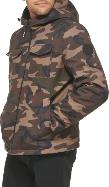 Чоловіча куртка Levi's з підкладкою із шерпи 1159797086 (Камуфляж, L)