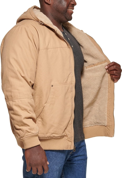 Чоловіча куртка Levi's куртка-бомбер з підкладкою із шерпи 1159798154 (Коричневий, XXXL)