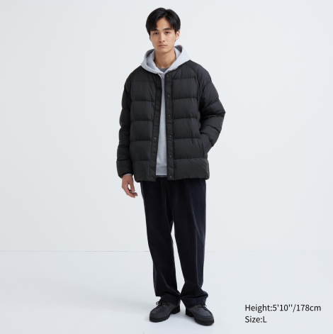 Сверхлегкий пуховик UNIQLO куртка 1159799151 (Черный, L)