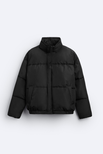 Дута водовідштовхуюча куртка Zara 1159800117 (Чорний, L)