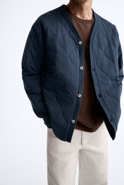 Чоловіча куртка ZARA 1159800661 (Білий/синій, S/M)
