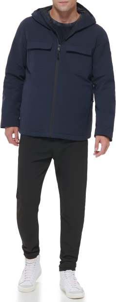 Чоловіча куртка DKNY з капюшоном 1159803541 (Білий/синій, XXL)
