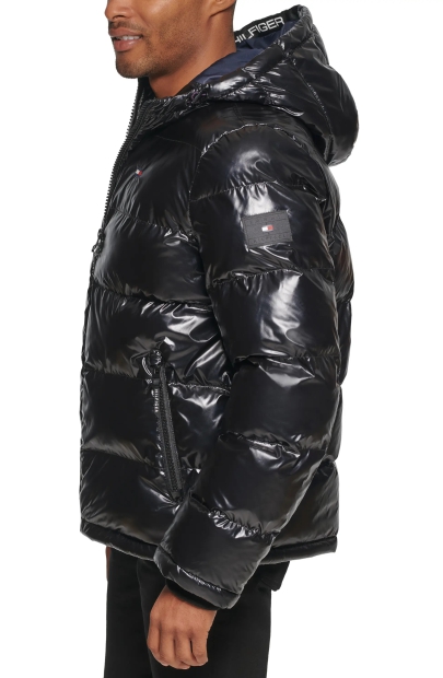 Мужская глянцевая куртка-пуховик Tommy Hilfiger 1159804315 (Черный, L)