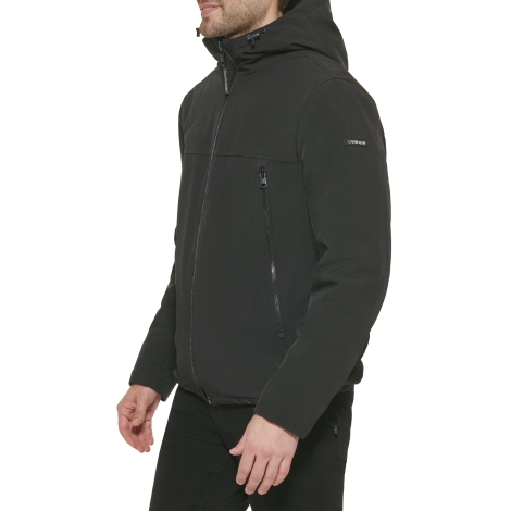 Теплая мужская куртка Calvin Klein с подкладкой из меха 1159804380 (Черный, XL)