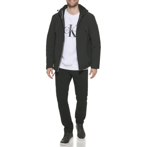 Теплая мужская куртка Calvin Klein с подкладкой из меха 1159804379 (Черный, L)